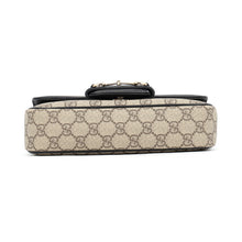 Load image into Gallery viewer, GUCCI Horsebit1955 Soft Small Top Handle Bag Beige/Black815206 GG Supreme Leather
