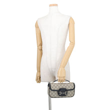 Load image into Gallery viewer, GUCCI Horsebit1955 Soft Small Top Handle Bag Beige/Black815206 GG Supreme Leather
