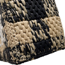Load image into Gallery viewer, LOEWE font tote Natural/BlackALF1V46X10 Raffia Leather Size Mini
