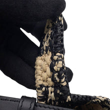 Load image into Gallery viewer, LOEWE font tote Natural/BlackALF1V46X10 Raffia Leather Size Mini

