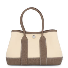 将图像加载到图库查看器中，HERMES Neo Garden Vanilla/Etoupe Toile Officier Negonda Leather Size 23
