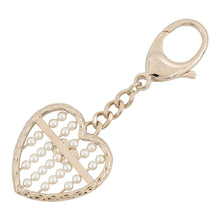 Load image into Gallery viewer, CHANEL Heart Bag CharmABG045 Metal Faux Pearl
