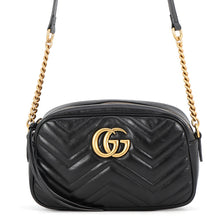Load image into Gallery viewer, GUCCI GG Marmont ChainShoulder Bag Black447632 Leather Size Small
