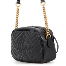 Load image into Gallery viewer, GUCCI GG Marmont ChainShoulder Bag Black447632 Leather Size Small
