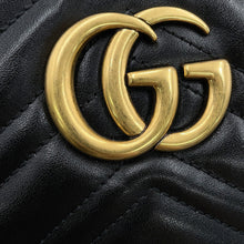 Load image into Gallery viewer, GUCCI GG Marmont ChainShoulder Bag Black447632 Leather Size Small
