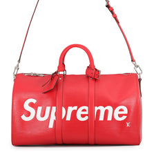 将图像加载到图库查看器中，LOUIS VUITTON Keepall Bandouliere RedM53419 Epi Leather Supreme Size 45
