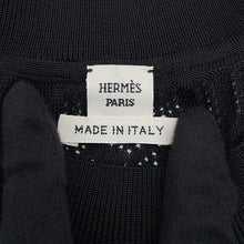 Load image into Gallery viewer, HERMES Short sleeve Knit Size 34 Black Silk99% Polyamide1%
