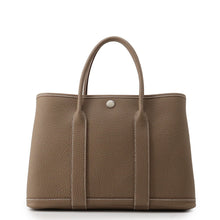 将图像加载到图库查看器中，HERMES Garden Party Etoupe Negonda Leather Size TPM
