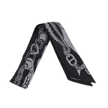 将图像加载到图库查看器中，HERMES Twilly Boucle et Maillon Black/WhiteH064367S 09 Silk100%
