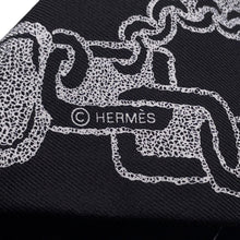 将图像加载到图库查看器中，HERMES Twilly Boucle et Maillon Black/WhiteH064367S 09 Silk100%
