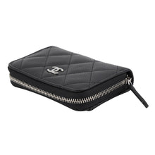 Load image into Gallery viewer, CHANEL Coin purse Matelasse CC Logo Classic Zip Coin Purse BlackAP0216 Caviar Leather
