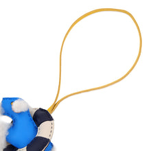 Load image into Gallery viewer, HERMES Buddy A La Mer Bag Charm Blue Hydra/Jaune de Naples Mouton Lambskin
