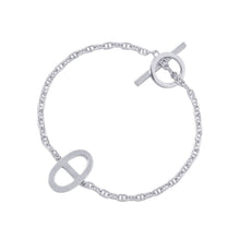 将图像加载到图库查看器中，HERMES Chaine d'Ancre Contour Diamond Bracelet Size SHH123405B 18K White Gold
