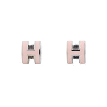 将图像加载到图库查看器中，HERMES Pop Ash Earrings Size Mini Pink Metal Lacquer
