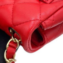 Load image into Gallery viewer, CHANEL Mini Matelasse Single Flap Single Chain Shoulder Bag RedA35200 Lambskin Size 17

