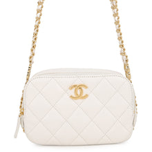 Load image into Gallery viewer, CHANEL Matelasse ChainShoulder camera bag White Caviar Leather
