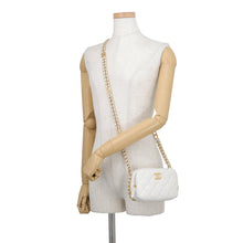 Load image into Gallery viewer, CHANEL Matelasse ChainShoulder camera bag White Caviar Leather
