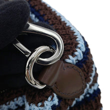将图像加载到图库查看器中，MIUMIU Spirit Crochet Pouch Celeste Blue/Cocoa Brown5NE841_2IH7_F04H6 Cotton
