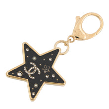 Load image into Gallery viewer, CHANEL CC Logo Star Bag Charm BlackABG575 Gold Plated Faux Pearl
