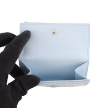 Load image into Gallery viewer, Dior Oblique Embroidery &amp; Lace Tri-fold Compact Wallet Japan Limited Edition Light Blue/WhiteS2416PUKL_M259 Leather/Cotton
