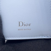 Load image into Gallery viewer, Dior Oblique Embroidery &amp; Lace Tri-fold Compact Wallet Japan Limited Edition Light Blue/WhiteS2416PUKL_M259 Leather/Cotton
