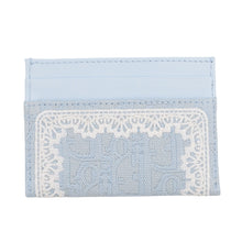 Load image into Gallery viewer, Dior Oblique Embroidery &amp; Lace Card Case Japan Limited Edition Light Blue/WhiteS2400PUKL_M259 Cotton/Leather
