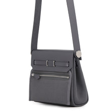 Load image into Gallery viewer, HERMES Herbag zip Ardoise Toile Military Vache Hunter Leather Size Mini
