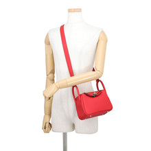 将图像加载到图库查看器中，HERMES Lindy Rouge Ladue Taurillon Clemence Size Mini
