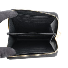将图像加载到图库查看器中，LOUIS VUITTON Zippy / Coin Purse NoirM28797 Monogram Empreinte Leather
