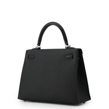 将图像加载到图库查看器中，HERMES Kelly Sellier Black Epsom Size 25
