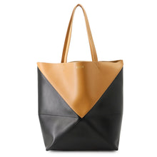 Load image into Gallery viewer, LOEWE Puzzle Fold Tote Bag (Two-tone) Camel/BlackB779Q18X05 Calf Leather Size Extra large
