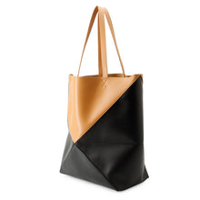 Load image into Gallery viewer, LOEWE Puzzle Fold Tote Bag (Two-tone) Camel/BlackB779Q18X05 Calf Leather Size Extra large
