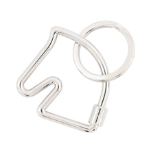 Load image into Gallery viewer, HERMES Cheval Key Ring Silver Metal
