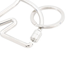 Load image into Gallery viewer, HERMES Cheval Key Ring Silver Metal
