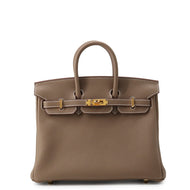 HERMES Birkin Etoupe Togo Leather Size 25