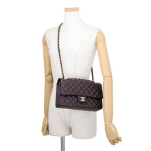 将图像加载到图库查看器中，CHANEL Matelasse W flap WChainShoulder Bag BrownA01112 Caviar Leather Size 25
