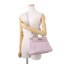 将图像加载到图库查看器中，HERMES Kelly Retourne Maubeir Taurillon Clemence Size 28
