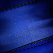 Load image into Gallery viewer, HERMES HAUT A COURROIES Tricolore Black/Gold/Blue Royal Togo Leather Size 40
