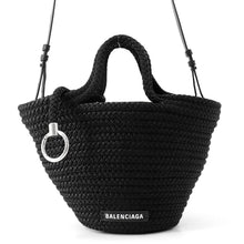 Load image into Gallery viewer, BALENCIAGA Ibiza Basket Bag Black695612210971090 Nylon Leather Size Small
