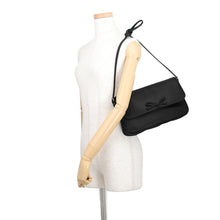 Load image into Gallery viewer, BALENCIAGA Leopolda Pochette Ribbon Black7919972AA5Q1000 Vintage processed satin

