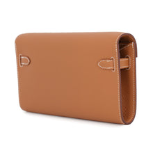 Load image into Gallery viewer, HERMES Kelly wallet long to go Gold Epsom
