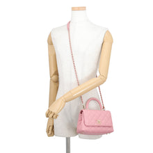 将图像加载到图库查看器中，CHANEL Coco Handle 2WAYHandbag PinkAS2215 Caviar Leather Size XXS
