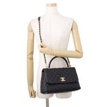 Load image into Gallery viewer, CHANEL Coco handle BlackA92991 Caviar Leather Size 29
