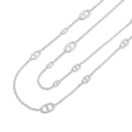 HERMES Chaine d'Ancre Farandole Necklace Size 120 SV925