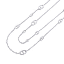 将图像加载到图库查看器中，HERMES Chaine d'Ancre Farandole Necklace Size 120 SV925
