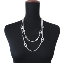 将图像加载到图库查看器中，HERMES Chaine d'Ancre Farandole Necklace Size 120 SV925
