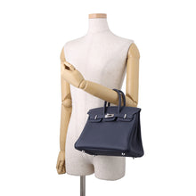 将图像加载到图库查看器中，HERMES Birkin Blue Nuit Togo Leather Size 25
