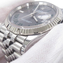 将图像加载到图库查看器中，ROLEX Datejust 36 W36mm Stainless Steel K18WG Slate Dial126234
