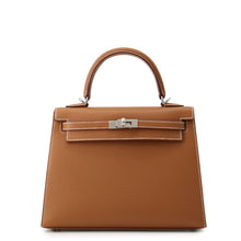 将图像加载到图库查看器中，HERMES Kelly Gold Epsom Size 25
