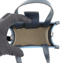 Load image into Gallery viewer, JIMMY CHOO Mini tote Blue/Navy Canvas Leather
